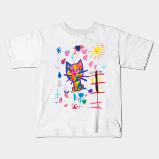 Rainbow Cats - Homeschool Art Class 2021/22 Artist Collab Kids T-Shirt